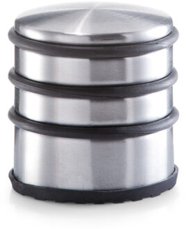 Zeller RVS deurstopper rond - 6,5 x 7 cm - Deurstop - 1,15 kg
