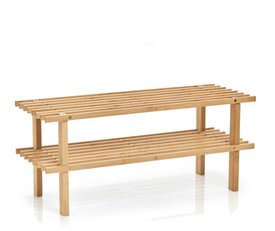 Zeller Schoenenrek - bamboe - 2-laags - 70 x 26 x 30 cm