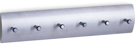 Zeller Sleutelrek voor 6 sleutels - zilver - 34 cm - Sleutels ophangen - Sleutelrekjes