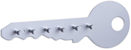 Zeller Sleutelrek voor 6 sleutels - zilver - 35 x 12 cm - Sleutels ophangen - Decoratief sleutelrek