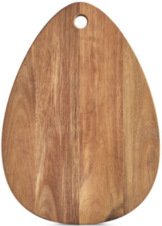 Zeller Snijplank druppel vorm - acacia hout - 29 x 40 cm - serveerplank/hapjes plank