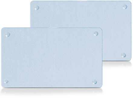 Zeller Snijplanken - set 2x - met siliconen voetjes - glas - 25 x 15 cm - keuken - groente - fruit