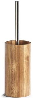 Zeller Toiletborstel in houder - acacia hout - H36 cm
