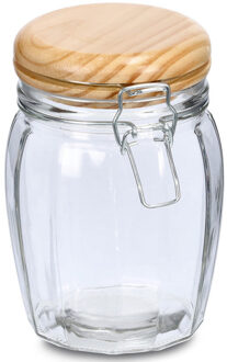 Zeller Voorraadpotten/bewaarpotten - 820 ml - glas - met beugelsluiting - D11 x H16 cm