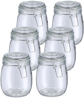 Zeller Weckpot/inmaakpot Alfie - 10x - 750 ml - glas - beugelsluiting - D11 x H14 cm
