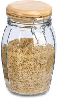 Zeller Weckpotten/inmaakpotten - 1.2L - glas - met beugelsluiting - D12 x H19 cm