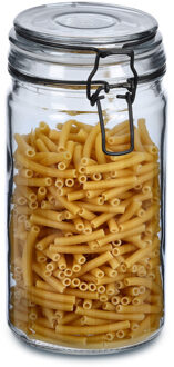 Zeller Weckpotten/inmaakpotten - 750 ml - grijs - glas - beugelsluiting - D10 x H15 cm