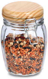 Zeller Weckpotten/inmaakpotten - 820 ml - glas - met beugelsluiting - D11 x H16 cm