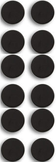 Zeller Whiteboard/koelkast magneten extra sterk - 12x - mat zwart - 2 cm