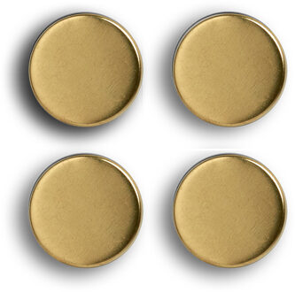 Zeller Whiteboard/koelkast magneten extra sterk - 4x - goud - 2 cm