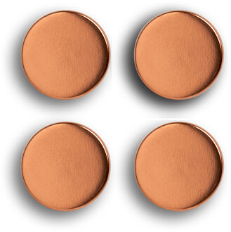 Zeller Whiteboard/koelkast magneten extra sterk - 4x - rose goud - 2 cm