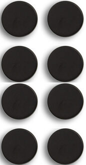Zeller Whiteboard/koelkast magneten extra sterk - 8x - mat zwart - 2 cm