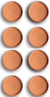Zeller Whiteboard/koelkast magneten extra sterk - 8x - rose goud - 2 cm