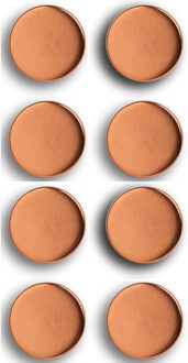 Zeller Whiteboard Magneten - extra sterk - 8x - rose goud - 2 cm - koelkast magneet