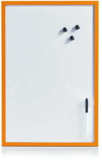 Zeller Whiteboard/memobord magnetisch incl. marker en magneten - 40 x 60 cm - oranje