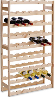 Zeller Wijnrek - 54 flessen - 118 x 68 x 25 cm - Wijnrek Hout - Flessenrek - extra groot