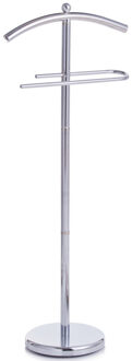 Zeller Zilveren dressboy kledingkapstok verchroomd metaal 109 cm