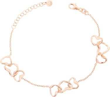 'Zelma' Dames 925 Sterling Zilveren Armband - Roze ZA-7179/RG Rosé