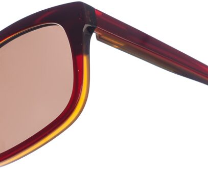 Zen Rechthoekige acetaat zonnebril Z419 heren Bruin - One Size