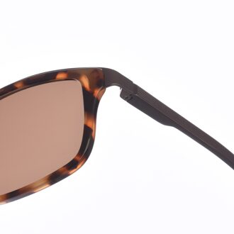 Zen Rechthoekige zonnebril van acetaat en metaal Z430 heren Bruin