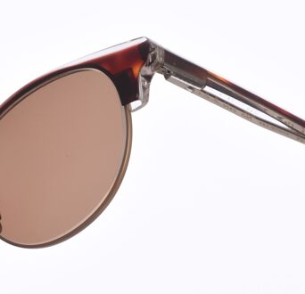 Zen Unisex Pantos Z426 Shape zonnebril van acetaat en metaal Bruin