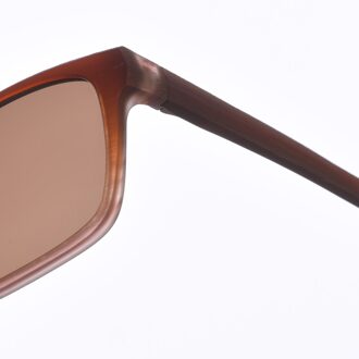 Zen Unisex Z401 Vierkante Acetaat Zonnebril Bruin - One Size