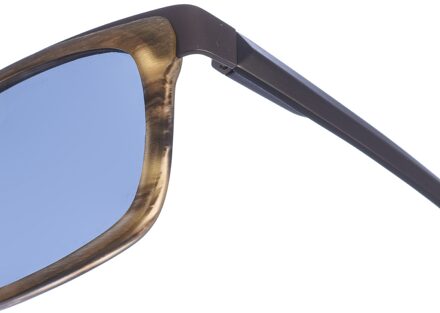 Zen Unisex Z408 Vierkante vorm zonnebril van acetaat en metaal Blauw - One Size