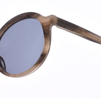 Zen Unisex Z427 Ronde Vorm Acetaat Zonnebril Donkergrijs