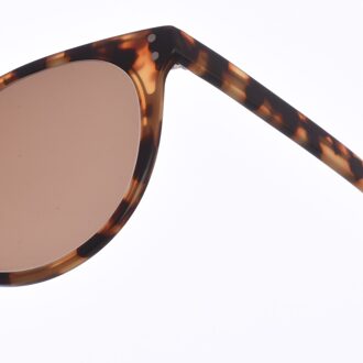 Zen Unisex Z471 Ovale Vorm Acetaat Zonnebril Bruin - One Size