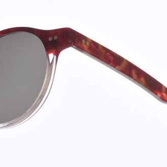 Zen Unisex Z518 Pantos Gevormde Acetaat Zonnebril Donkergrijs