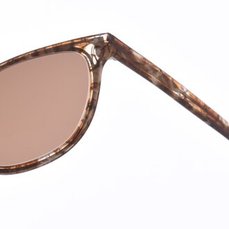 Zen Z398B dameszonnebril van ovaal acetaat Bruin - One Size