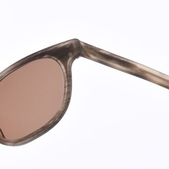 Zen Z428 Unisex Vierkante Vorm Acetaat Zonnebril - maat Veelkleurig