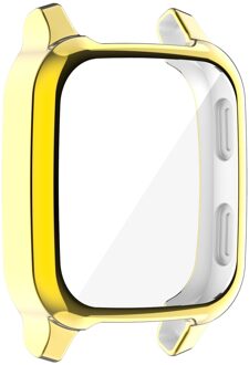 Zenheo Beschermhoes Cover Voor Garmin Venu Sq Soft Tpu Gevallen Voor Garmin Venu Sq Muziek Horloge Full Screen Protector shell goud