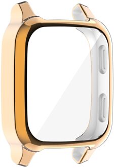 Zenheo Beschermhoes Cover Voor Garmin Venu Sq Soft Tpu Gevallen Voor Garmin Venu Sq Muziek Horloge Full Screen Protector shell roos goud