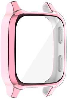 Zenheo Beschermhoes Cover Voor Garmin Venu Sq Soft Tpu Gevallen Voor Garmin Venu Sq Muziek Horloge Full Screen Protector shell roze