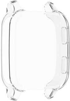 Zenheo Beschermhoes Cover Voor Garmin Venu Sq Soft Tpu Gevallen Voor Garmin Venu Sq Muziek Horloge Full Screen Protector shell wit