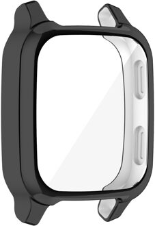 Zenheo Beschermhoes Cover Voor Garmin Venu Sq Soft Tpu Gevallen Voor Garmin Venu Sq Muziek Horloge Full Screen Protector shell zwart