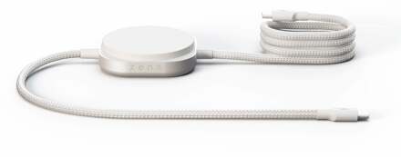 Zens Pro 2 USB-C Kabel met Draadloze Oplader voor telefoon / earbuds - MagSafe en Qi2 - Wit - One size