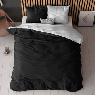 Zensation Dekbedovertrek Twin Face - Zwart Wit - Lits-Jumeaux (240x220 Cm) - Zwart & Wit Microvezel - Double Face - Zensation - Dekbed-Discounter.nl