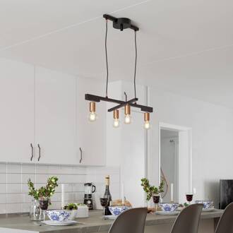 Zeona hanglamp, zandzwart, 4-lamps