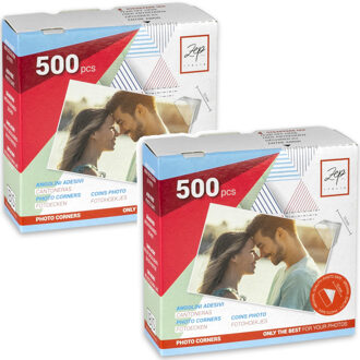 ZEP 1000x fotohoekjes zelfklevend 15 x 15 mm