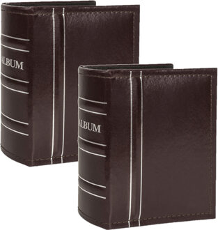 ZEP 2x Fotoboek/fotoalbum Havana met insteekhoesjes bruin voor 200 fotos 23 x 29 x 5,5 cm