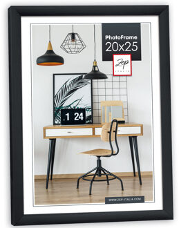 ZEP Fotolijst - zwart - 26 x 21 x 2 cm - kunststof - geschikt voor een foto van 20 x 25 cm