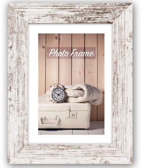 ZEP Fotolijstje - white wash - hout - voor foto van 10 x 15 cm - wonen - woonaccessoires