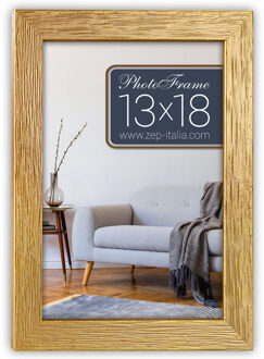 ZEP Houten fotolijst goud geschikt voor een foto van 13 x 18 cm