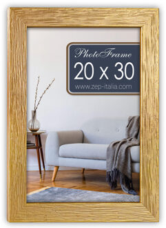 ZEP Houten fotolijst goud geschikt voor een foto van 20 x 30 cm - Fotolijsten Goudkleurig