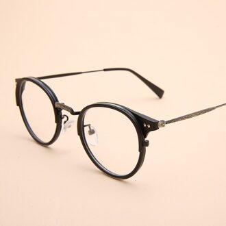 Zerosun Vintage Brillen Frames Mannen Vrouwen Oval Schildpad Zwart Glazen Mannelijke Retro Nerd Bril Voor Optic