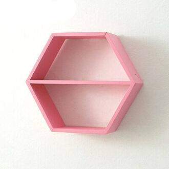 Zeshoekige decoratieve plank kinderkamer woonkamers Wall opknoping Partitie Slaapkamer Boekenplank Punch gratis