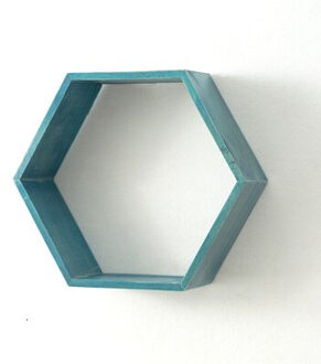 Zeshoekige decoratieve plank kinderkamer woonkamers Wall opknoping Partitie Slaapkamer Boekenplank Punch gratis