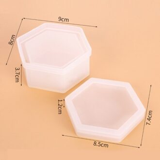 Zeshoekige Opbergdoos Epoxy Mould Kristallen Tafel Top Decoratie Pruimenbloesem Vierkante Ronde Siliconen Mal-Ronde Licht Geel
